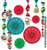 North Pole Classic Winter Christmas Holiday Party Paper Fan Decorating Kit
