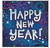 Midnight Festivities Blue New Year's Eve Holiday Party Paper Beverage Napkins