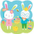 Hello Bunny Rabbit Animal Cute Easter Holiday Party Decoration 10.5" Cutout