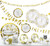 Happy 50th Anniversary Gold White Wedding Party Room Decorating Kit