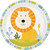 Happi Jungle Safari Animals Cute Baby Shower Party 7" Paper Dessert Plates LION