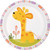 Happi Jungle Safari Animals Baby Shower Party 7" Paper Dessert Plates GIRAFFE