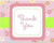 Blessed Baby Girl Pink Cross Religious Shower Party Thank You Notes Cards