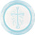 Divinity Blue Cross Christian Religious Theme Party 9" Paper Dinner Plates