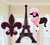 Day in Paris Pink Eiffel Tower French Kids Birthday Party Honeycomb Decorations