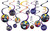 Onward Disney Pixar Movie Cute Kids Birthday Party Hanging Swirl Decorations
