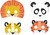 Get Wild Jungle Safari Animal Cute Kids Birthday Party Favor Paper Masks