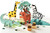 Get Wild Jungle Safari Animal Cute Kids Birthday Party Table Decorating Kit