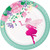 Floral Fairy Sparkle Pink Pixie Girl Kids Birthday Party 7" Paper Dessert Plates