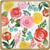 Bright Florals Spring Flower Garden Tea Party 10" Square Paper Banquet Plates