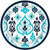 Caribbean Ikat Blue Modern Garden Cocktail Party 9" Paper Dinner Plates