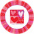 Heartfelt Wishes Red Pink Hearts Valentine's Day Party 7" Paper Dessert Plates