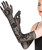 Witch Long Lunar Gloves Black Fancy Dress Up Halloween Adult Costume Accessory