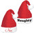 Naughty & Nice Santa Hat Set Christmas Fancy Dress Halloween Costume Accessory
