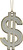 Giant Dollar Sign Necklace Pimp Fancy Dress Up Halloween Adult Costume Accessory