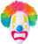 Light-Up Clown Mask & Wig Circus Fancy Dress Halloween Adult Costume Accessory