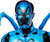 Blue Beetle Plastic Mask DC Comics Fancy Dress Halloween Adult Costume Accessory