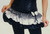 Black & White Sequin Satin Pettiskirt Fancy Dress Up Halloween Costume Accessory