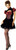 French Maid Burgundy Black Upstairs Chamber Fancy Dress Halloween Adult Costume