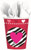 Peace & Love Zebra Heart Red Pink Valentine's Day Holiday Party 9 oz. Paper Cups