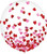 Hearts Valentine's Day Holiday Party Decoration 24" Latex Balloons w/Confetti