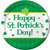 St. Pat Argyle Patrick's Day Irish Green Holiday Party 9" Paper Dinner Plates