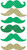 St. Patrick's Day Irish Green Gold Holiday Theme Party Favor 6 ct. Moustaches