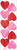 Valentine's Day Red Pink Holiday Theme Party Favor Foil Heart Scrapbook Stickers