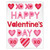 XOXO Happy Valentine's Day Holiday Theme Party Window Decoration Gel Clings