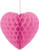 Valentine's Day Pink Heart Holiday Theme Party Hanging Honeycomb Decoration
