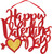 Happy Valentine's Day Hearts Holiday Theme Party Decoration Glitter Foam Sign