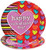 Hip Hearts Bright Striped Valentine's Day Holiday Party 7" Paper Dessert Plates