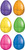 Easter Holiday Theme Party Favor Multicolor Bright 6 ct Fillable 4" Plastic Eggs