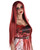 Blood Red Wig Zombie Girl Carrie Fancy Dress Halloween Adult Costume Accessory