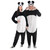 Panda Zipster Bear Animal Hooded Jumpsuit Fancy Dress Up Halloween Adult Costume