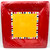 Sedona Red & Yellow Striped Modern Cinco de Mayo Fiesta Party 10" Square Plates