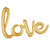 Love Gold Anniversary Wedding Party Decoration 31" Air Fill Shaped Mylar Balloon