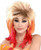 Sindee Wig 80's Pop Star Rainbow Fancy Dress Halloween Adult Costume Accessory