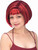 Devil Diva Wig Red Short Bob Fancy Dress Up Halloween Adult Costume Accessory