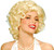 Blonde Bombshell Wig Marilyn Fancy Dress Up Halloween Adult Costume Accessory