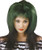 Gothic Glam Wig Rave Green Witch Fancy Dress Halloween Adult Costume Accessory