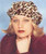 70's Plush Leopard Hat w/Blonde Flip Wig Fancy Dress Halloween Costume Accessory