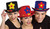 Clown Top Hat w/Flower Circus Fancy Dress Halloween Costume Accessory 3 COLORS