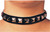 Women's Studded Choker Biker Punk Fancy Dress Halloween Adult Costume Accessory