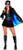 Vegas King Female Rock Star Black Elvis Girl Fancy Dress Halloween Adult Costume