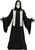 Phantom Mime Hooded Robe White Mask Scary Fancy Dress Up Halloween Adult Costume