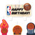 NBA Wilson Pro Basketball Sports Theme Party Decoration Molded Cake Candles