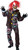 Killer Smile Clown Circus Carnival Scary Fancy Dress Up Halloween Adult Costume