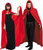 Full Length Hooded Cape Red Fancy Dress Up Halloween Adult Costume Accessory