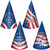 Semiquincentennial USA America 250 Patriotic Theme Party Favor Paper Cone Hats